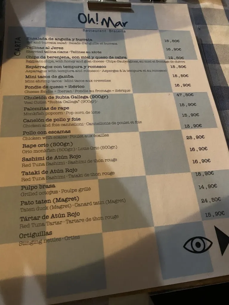 Menu_Oh! Mar!_Ametlla de Mar_image_2