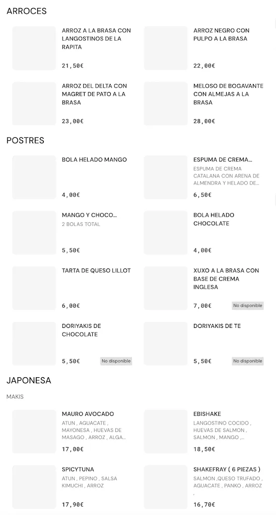 Menu_L'ILLOT RESTAURANT_Ametlla de Mar_immagine_1