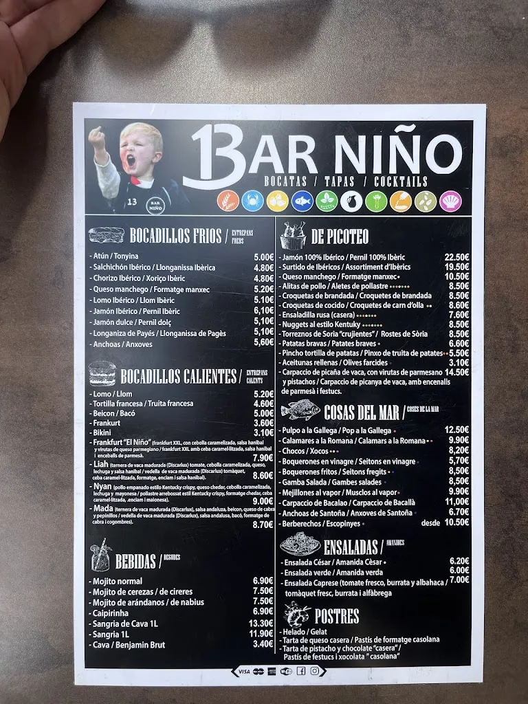 Menu_BAR NIÑO L' AMETLLA DE MAR_Ametlla de Mar_image_3