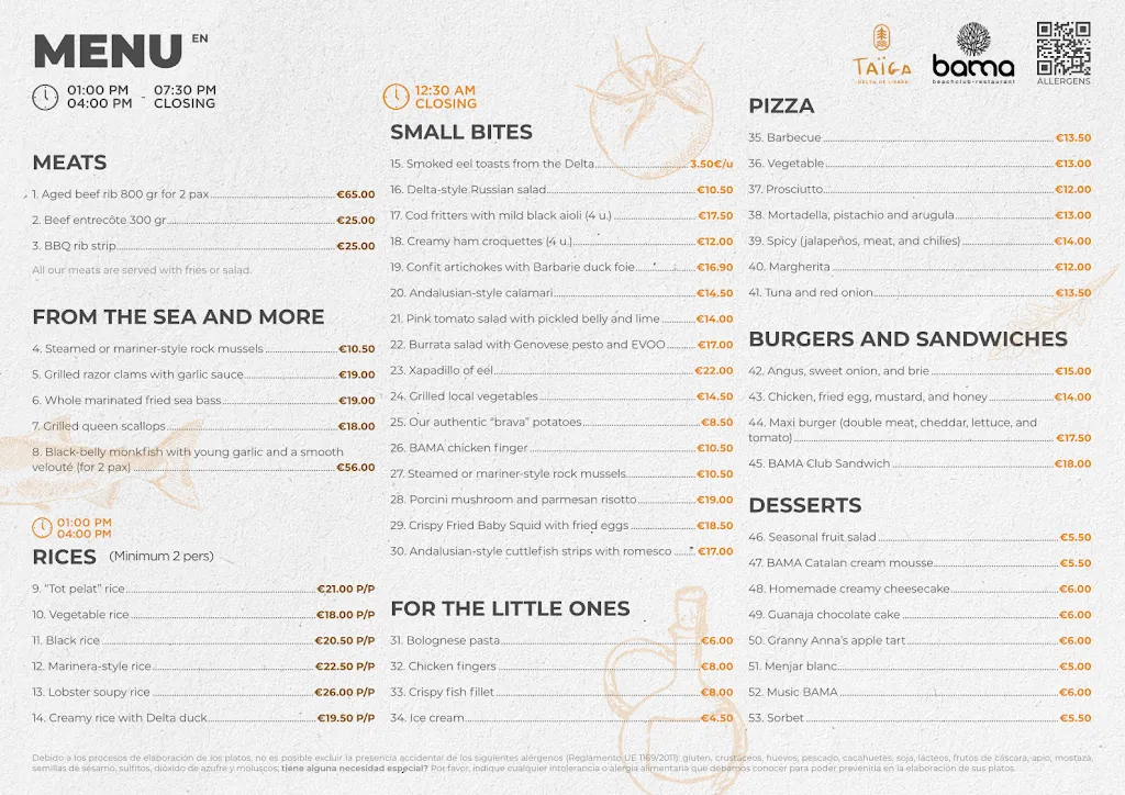 Menu_Bama Beach Club Restaurant_Ampolla L_image_1