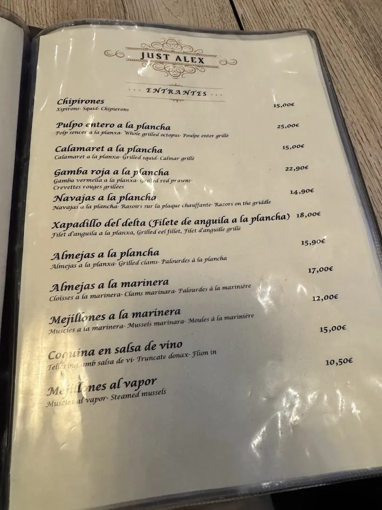 Menu_Just Alex_L'Ampolla_image_old_2