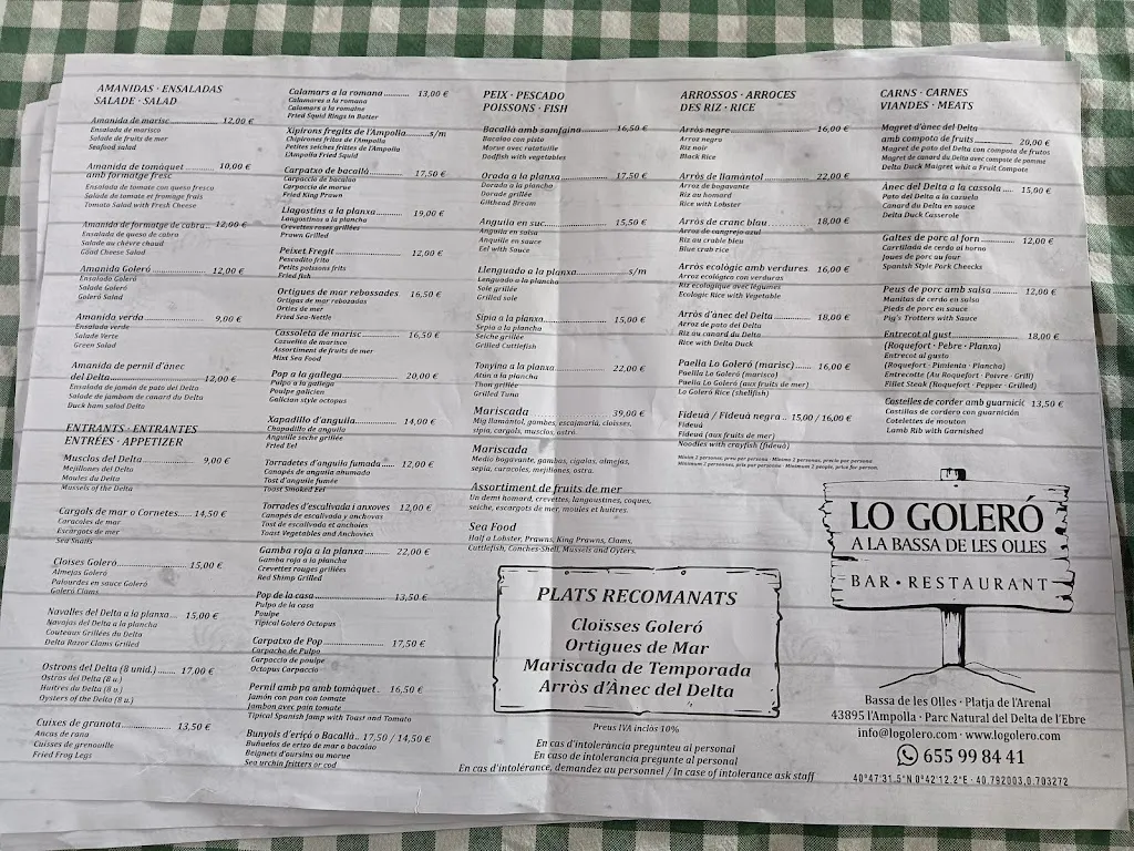 Menu_Restaurant Lo Goleró_Ampolla L_immagine_1