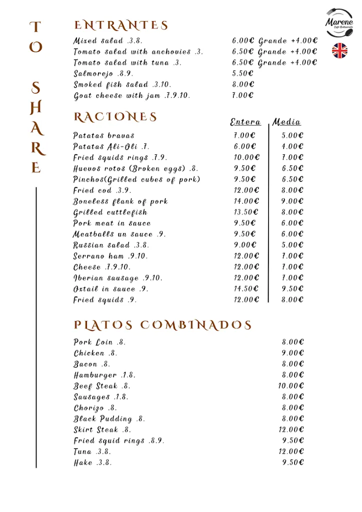 Menu_Cafe Restaurante Marene_Gallardos Los_image_2