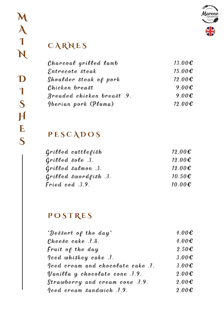 Menu_Cafe Restaurante Marene_Gallardos Los_image_3