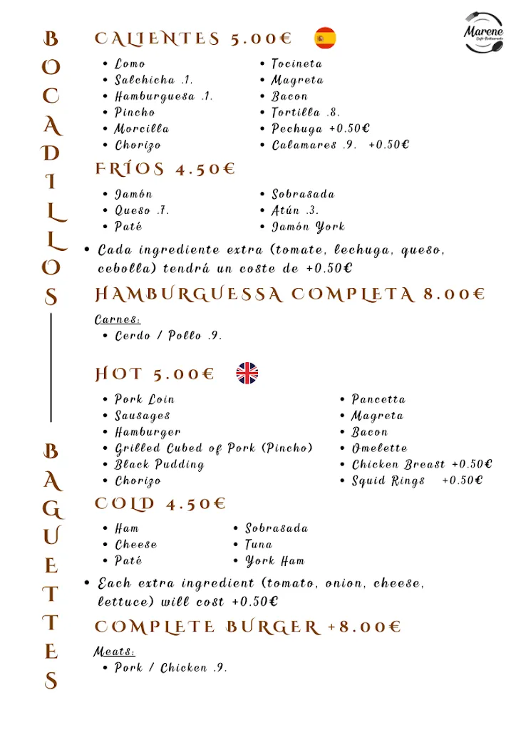 Menu_Cafe Restaurante Marene_Gallardos Los_image_4