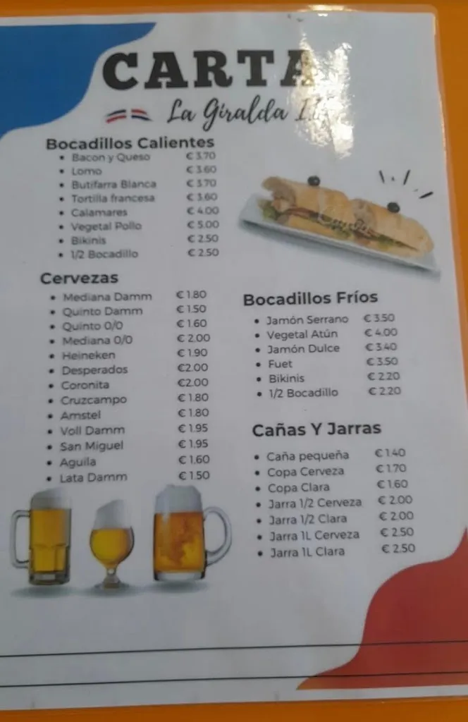 Menu_Bar La Giralda_Arboç_image_2