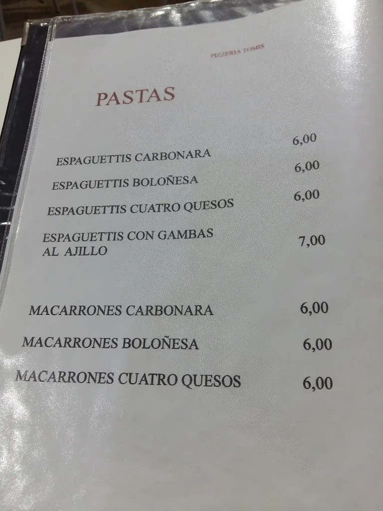 Menu_Pizzeria Tomis_Arboç_image_2