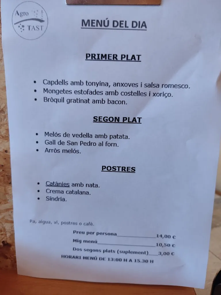 Menu_Agrobotiga Agro-Tast l'Arboç_Arboç_image_2