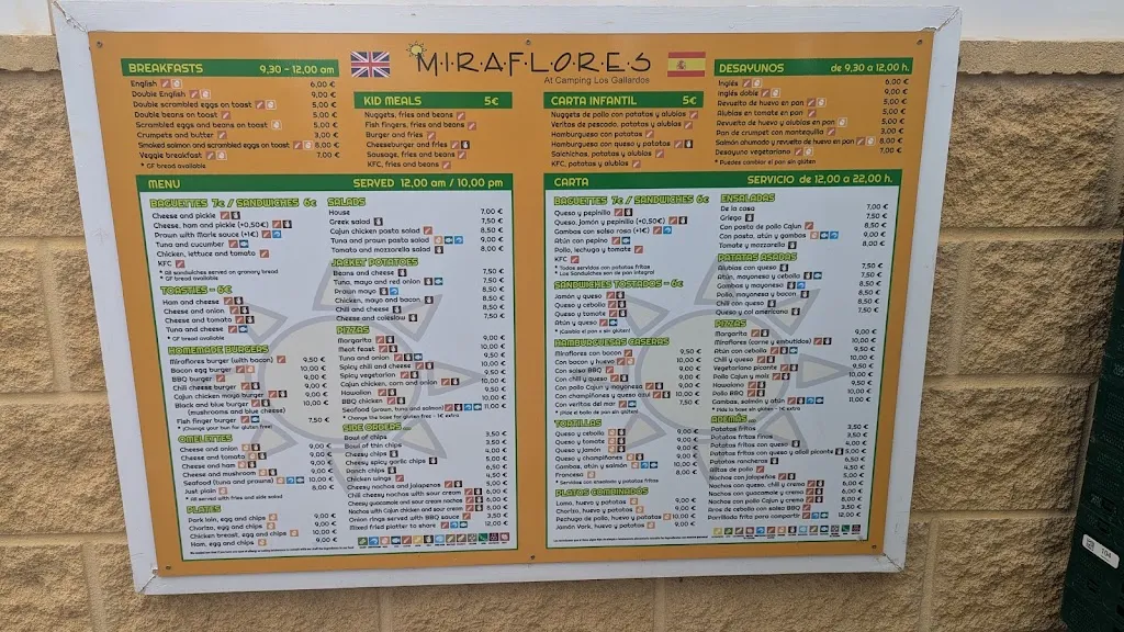 Menu_Miraflores Bar & Restaurant_Gallardos Los_image_1