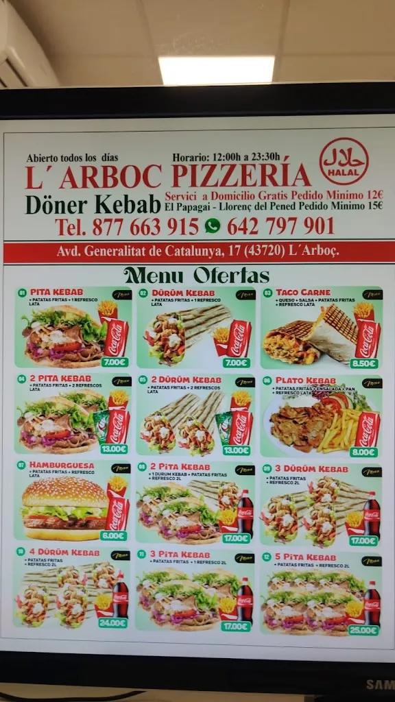 Menu_L’Arboç pizzeria Doner kebab_Arboç_image_2
