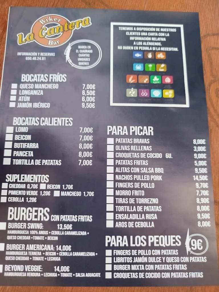 Menu_La Cantera Biker Bar_Bellvei_image_4