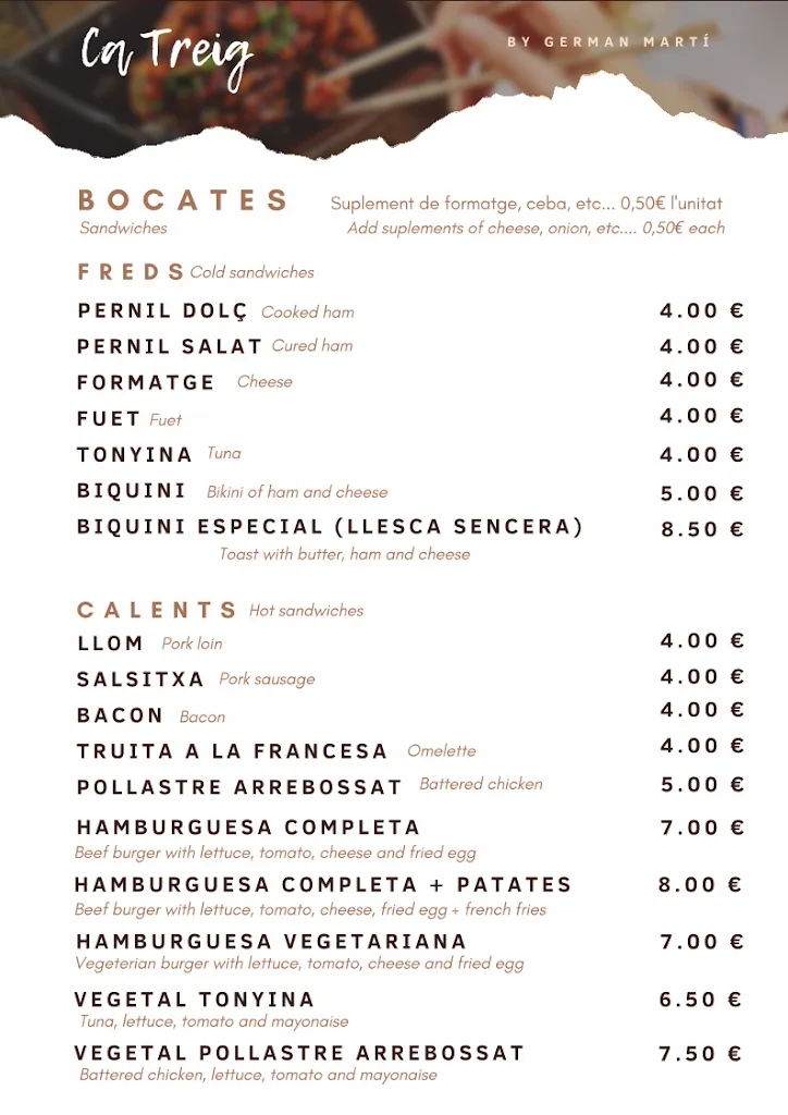 Menu_BAR CA TREIG By German Martí_Benifallet_image_1