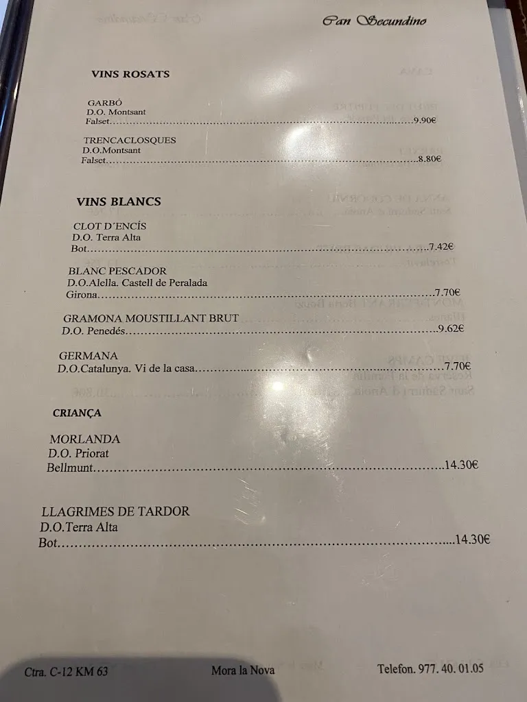 Menu_Restaurant Can Secundino_Benissanet_image_3