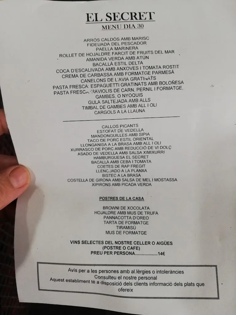 Menu_Restaurant El Secret_Amposta_image_2