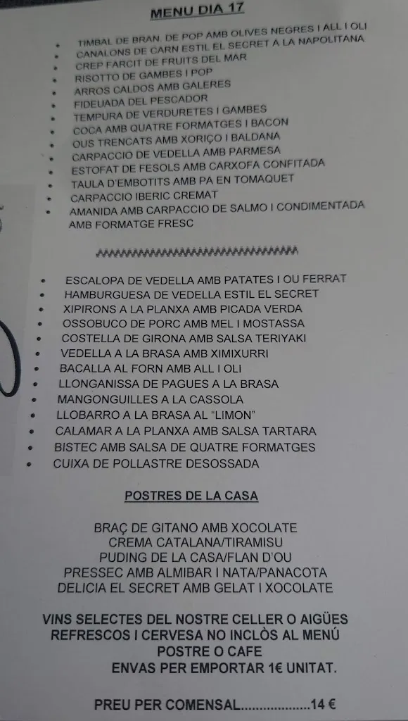 Menu_Restaurant El Secret_Amposta_image_3