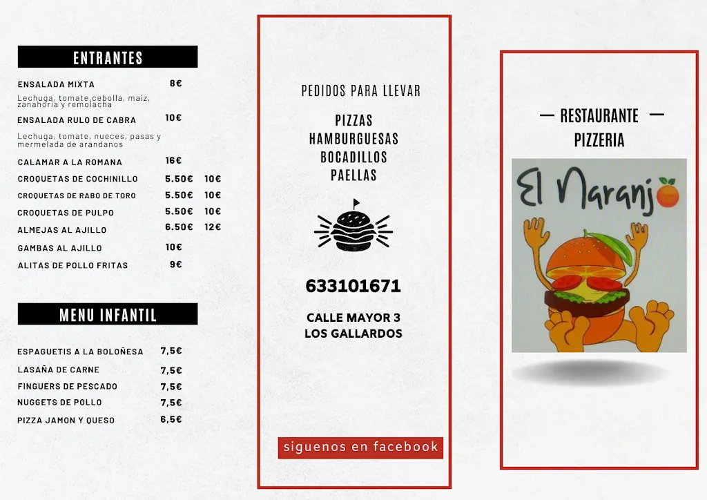 Menu_Restaurante Pizzería EL NARANJO by Ana_Gallardos Los_image_2