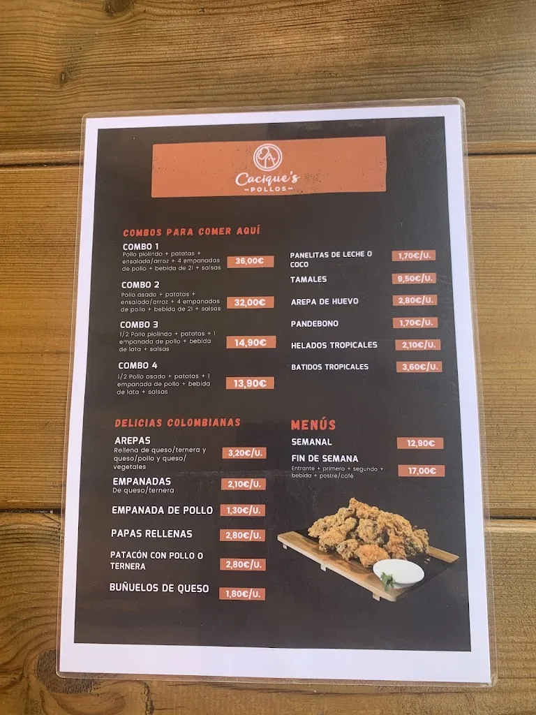 Menu_Cacique's Pollos_Amposta_image_2
