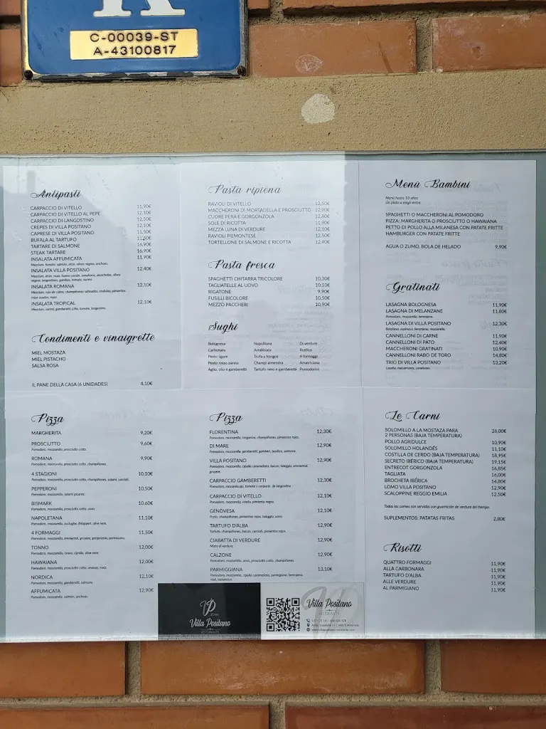 Menu_Ristorante Villa Positano_Amposta_immagine_1