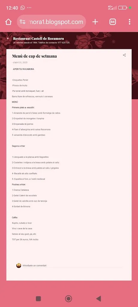 Menu_Restaurant Castell de Rocamora_Bràfim_image_2