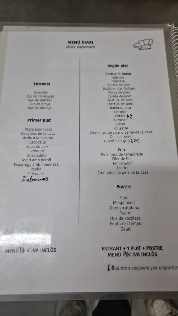 Menu_Restaurant Jenaro Miguel Beltrán_Camarles_image_1