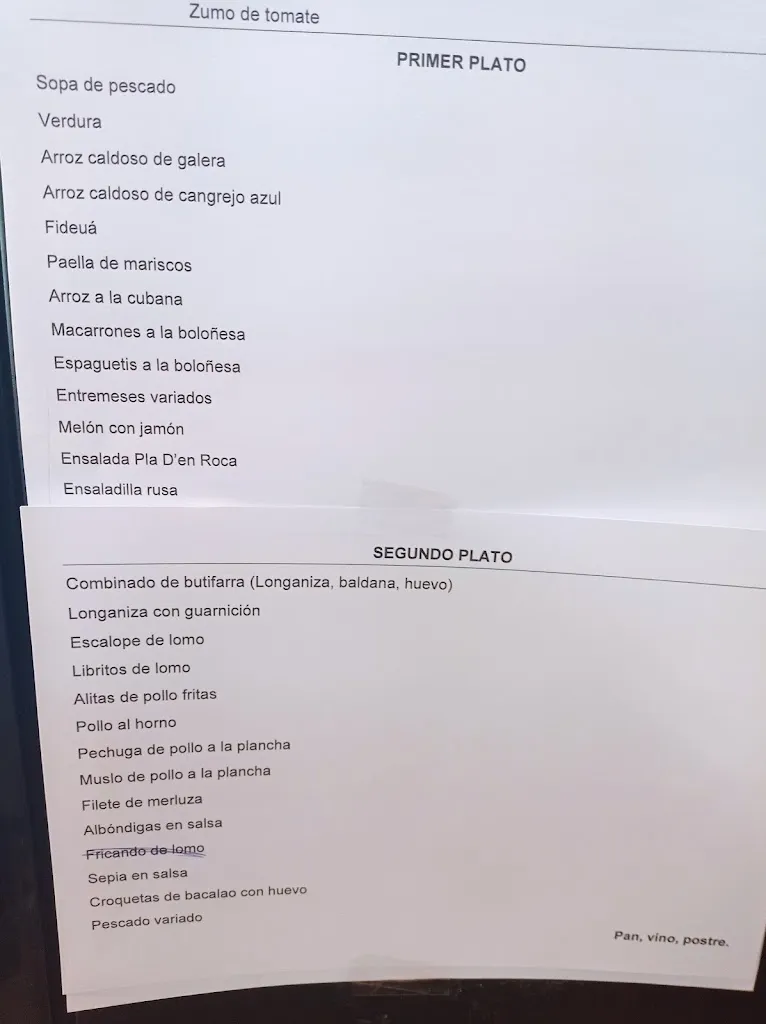 Menu_Restaurant Pla D'en Roca_Camarles_image_2