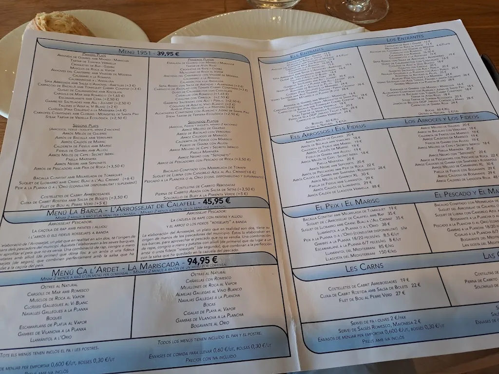 Menu_Restaurant La Barca de Ca l'Ardet_Calafell_image_2