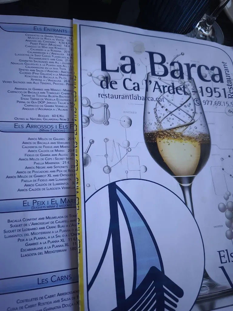 Menu_Restaurant La Barca de Ca l'Ardet_Calafell_image_3