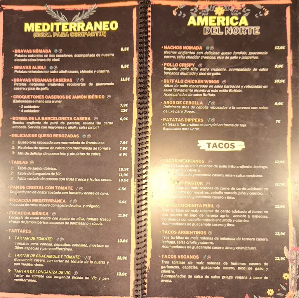 Menu_Nomada Gastrovermuteria_Calafell_image_1