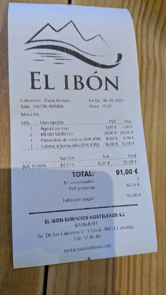 Julio Rodriguez_Restaurante-Sidrería El Ibón_Cerceda_review