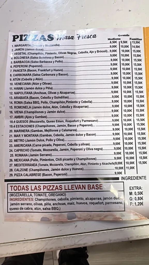 Menu_Pizzeria Metro_Canonja La_image_3