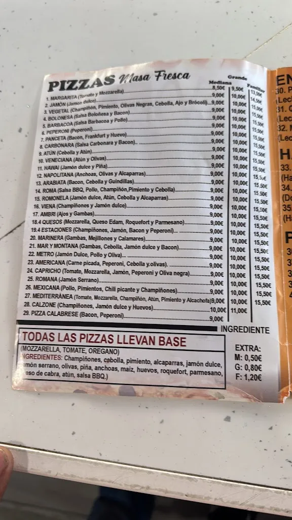 Menu_Pizzeria Metro_Canonja La_image_4