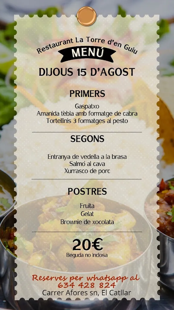 Menu_Restaurant La Torre d'en Guiu_Catllar_image_1