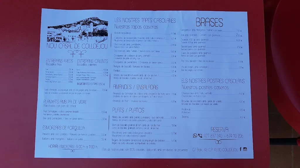 Menu_Casal de Colldejou_Colldejou_image_1