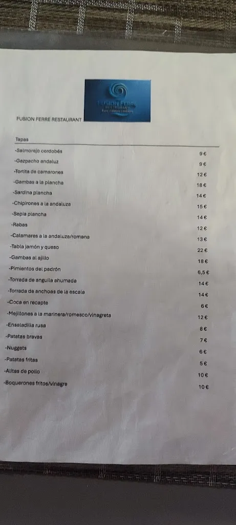 Menu_Fusion Ferre Restaurant_Colldejou_image_1