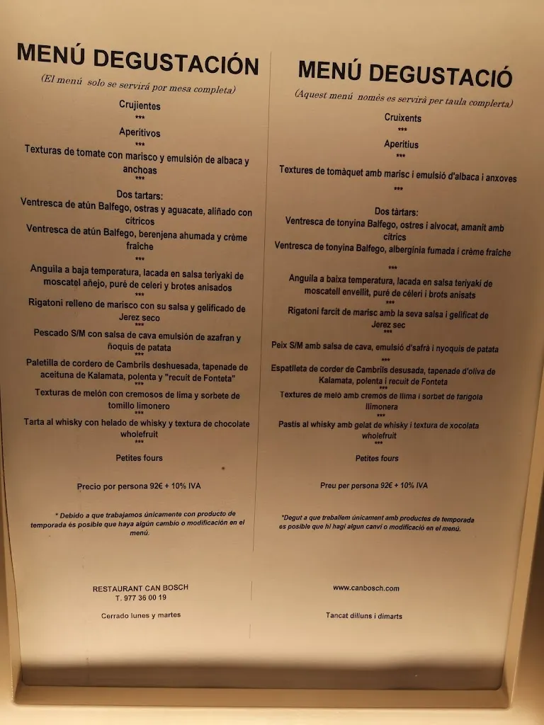 Menu_Restaurant Can Bosch_Cambrils_immagine_4