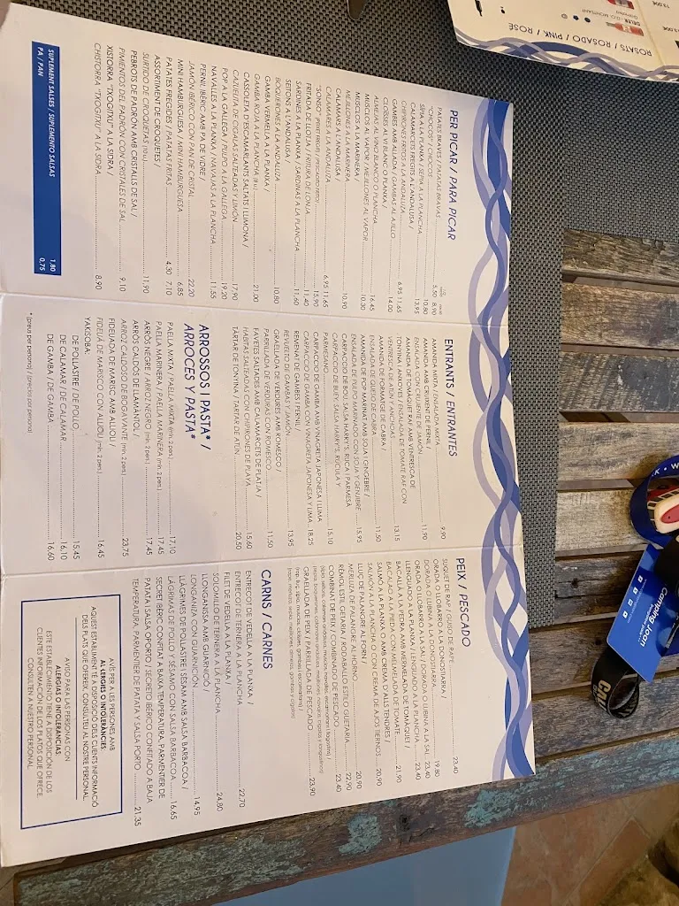 Menu_Xiringuito Restaurant Del Mar - Camping Joan_Cambrils_image_4