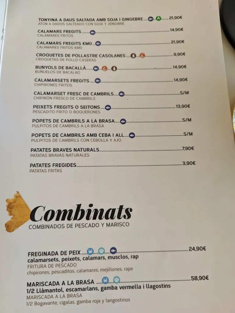 Menu_Restaurant Les Barques - Cuina marinera tradicional_Cambrils_image_1