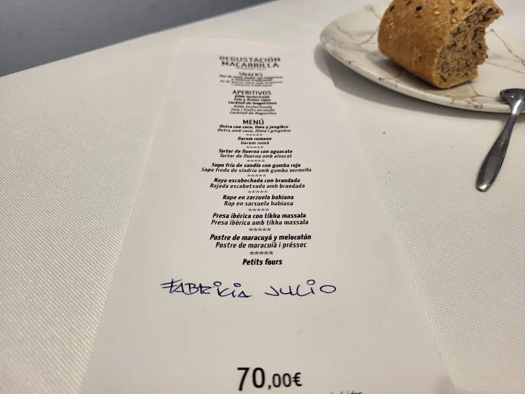 Menu_RESTAURANTE MACARRILLA_Cambrils_immagine_1