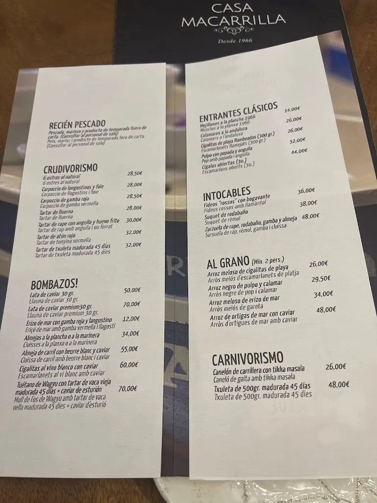 Menu_RESTAURANTE MACARRILLA_Cambrils_immagine_2