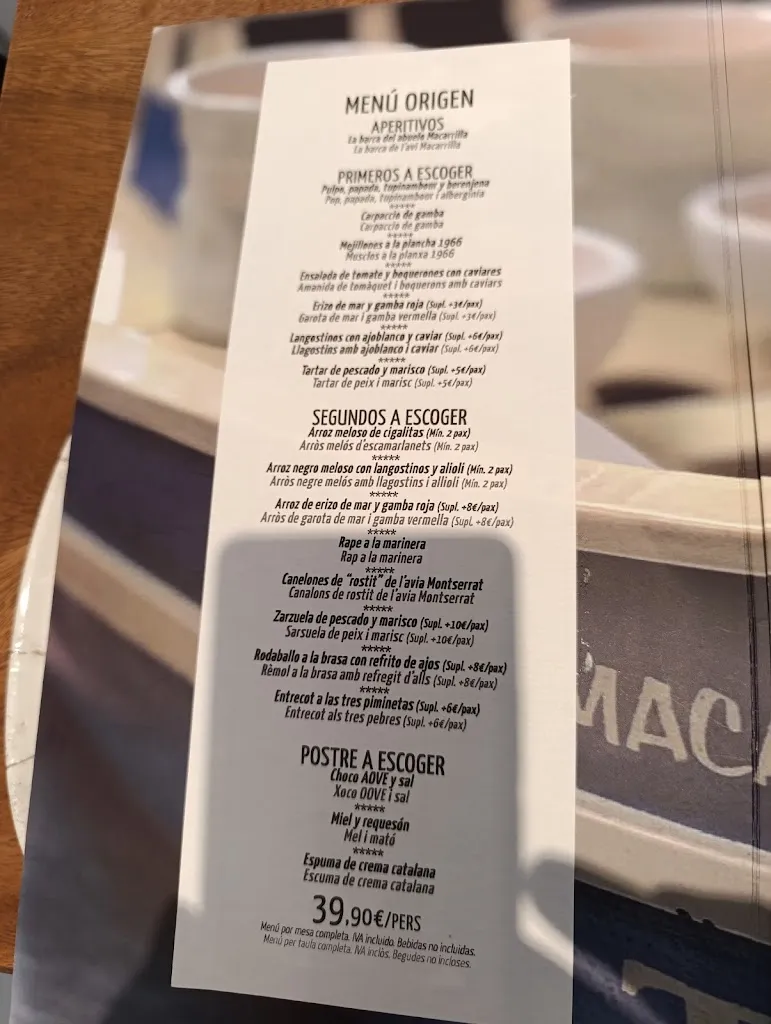 Menu_RESTAURANTE MACARRILLA_Cambrils_immagine_4