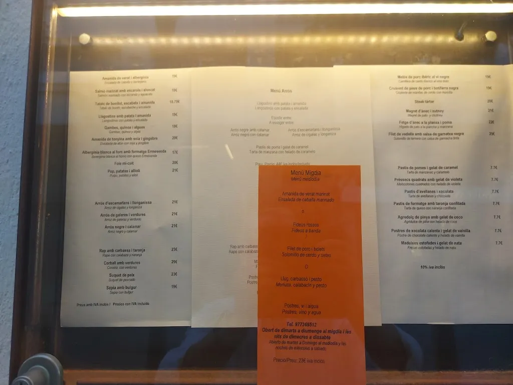Menu_Bresca Restaurant_Cambrils_image_3