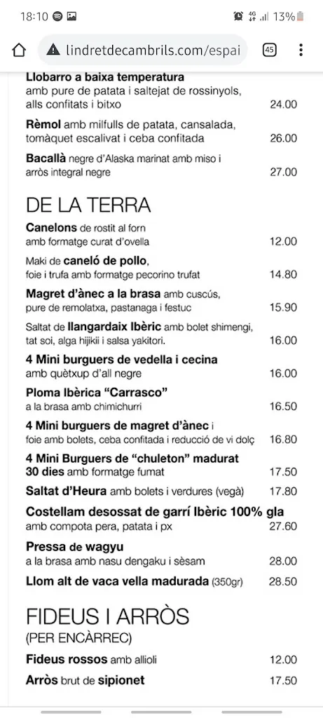 Menu_L'Indret de Cambrils_Cambrils_image_3