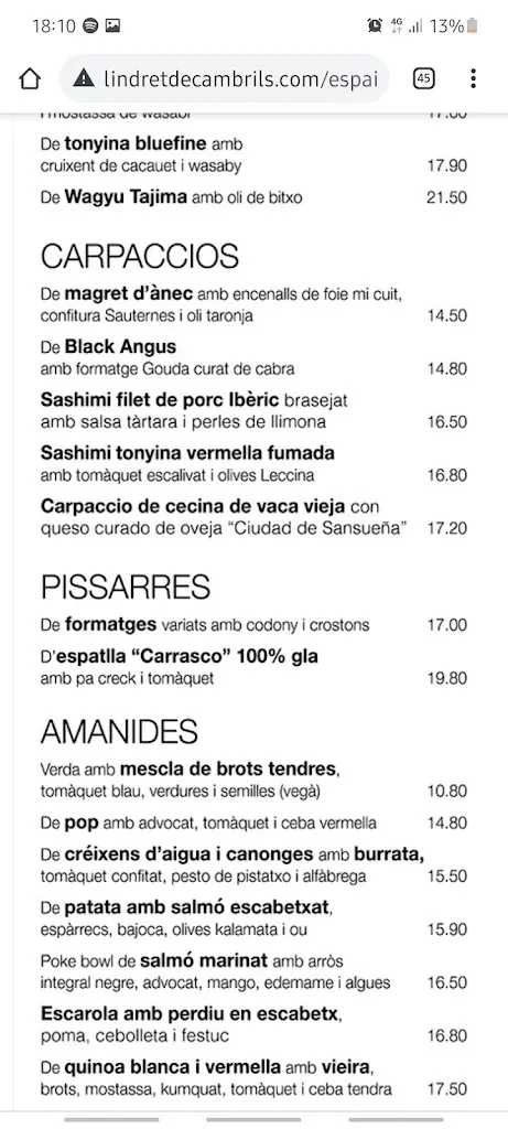 Menu_L'Indret de Cambrils_Cambrils_image_4