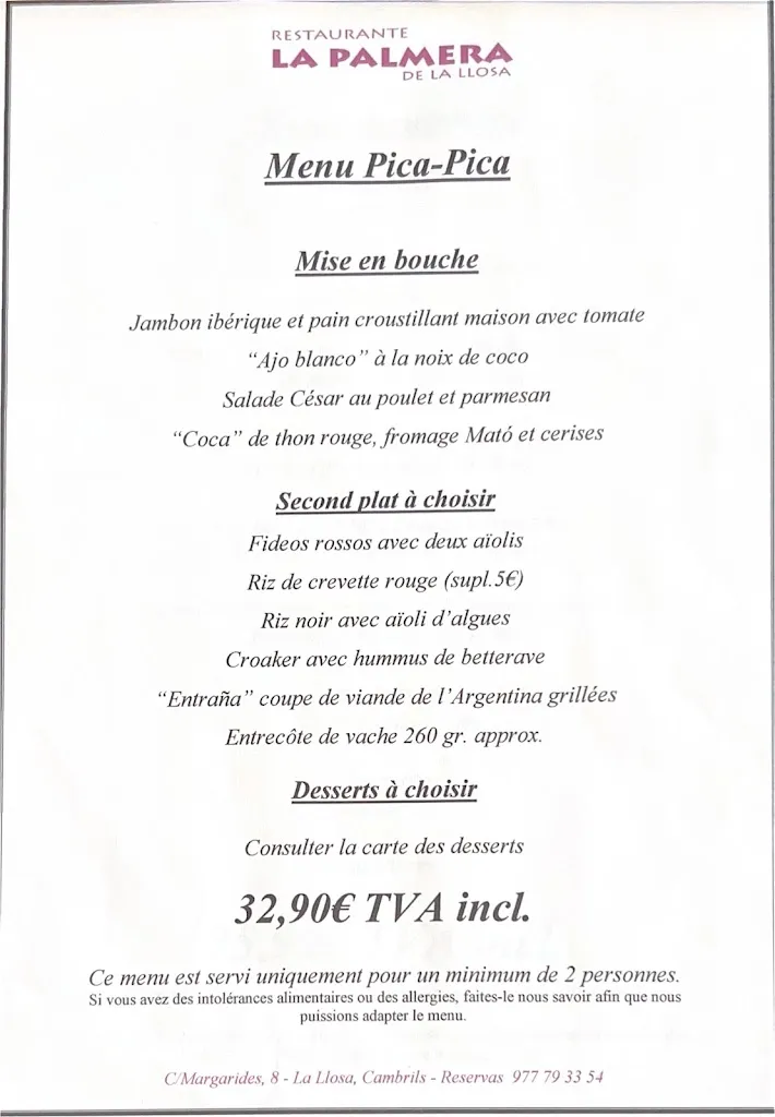 Menu_La Palmera de la Llosa_Cambrils_image_2