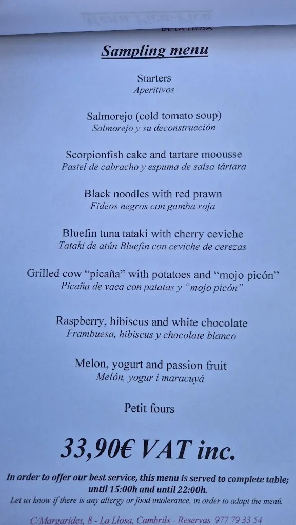 Menu_La Palmera de la Llosa_Cambrils_image_4