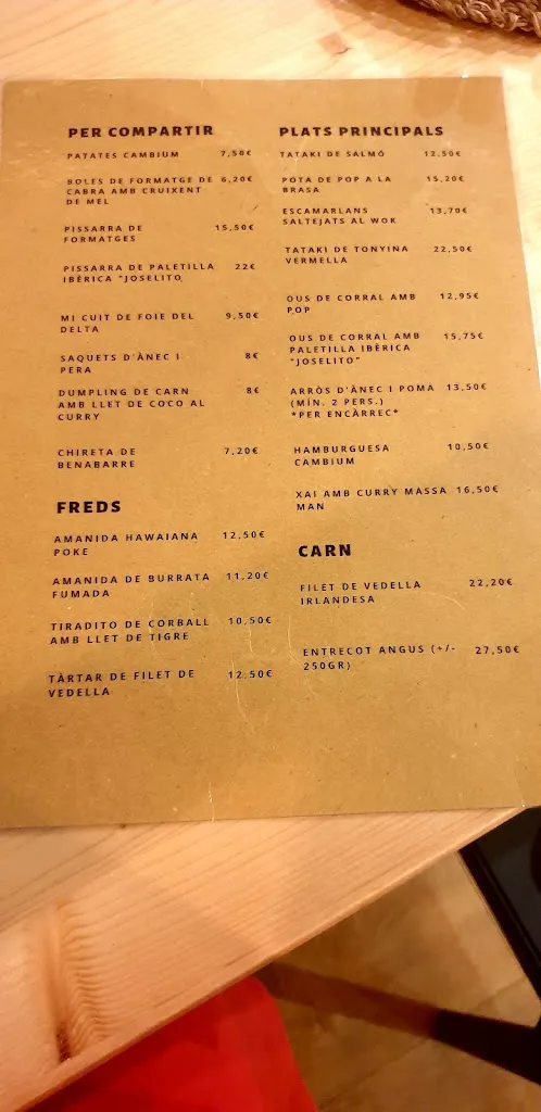 Menu_Cambium Restaurant_Cambrils_image_2