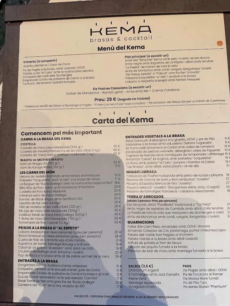 Menu_Restaurant Kema Cambrils_Cambrils_image_4
