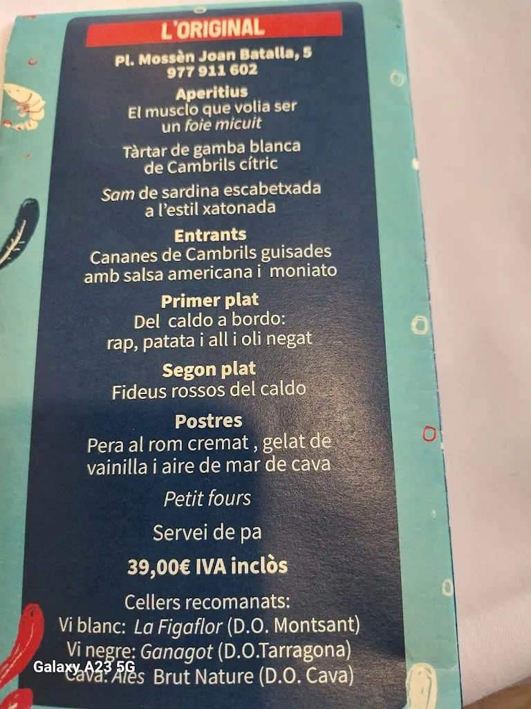 Menu_l'Original_Cambrils_image_1