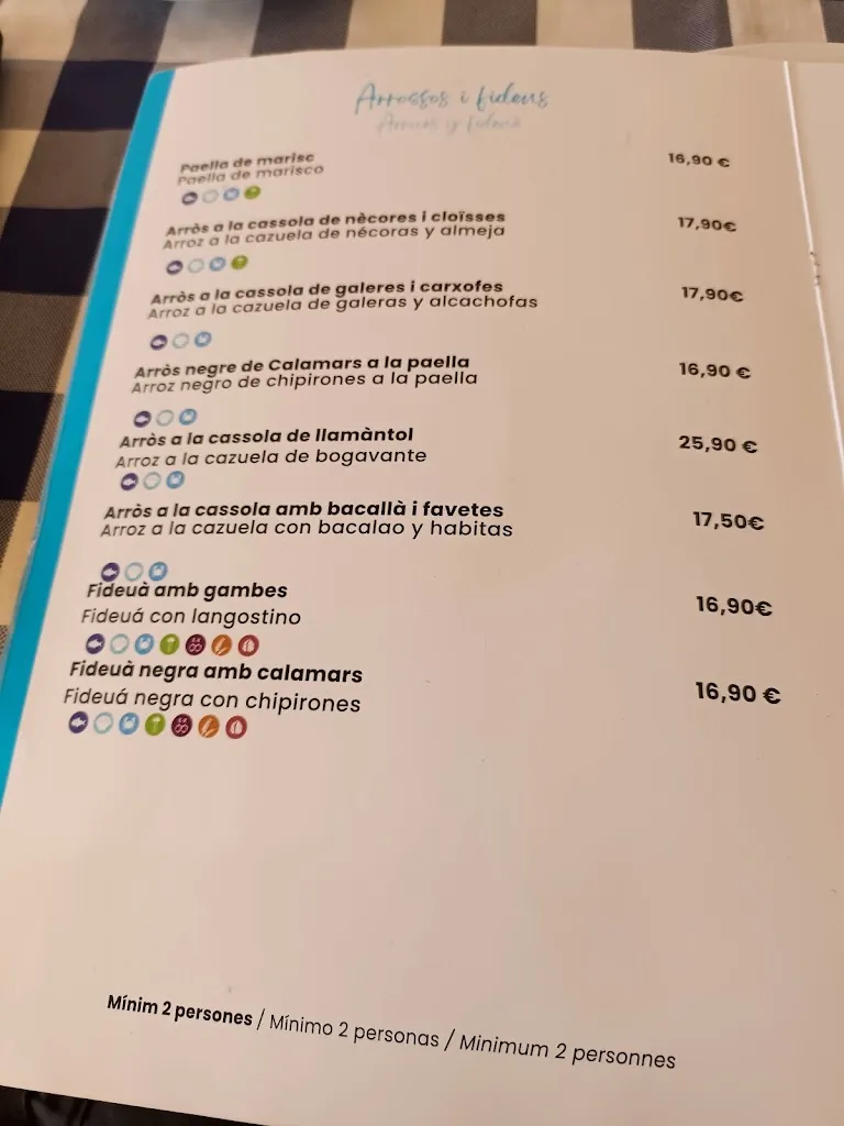 Menu_Restaurant Del Mar_Cambrils_image_1