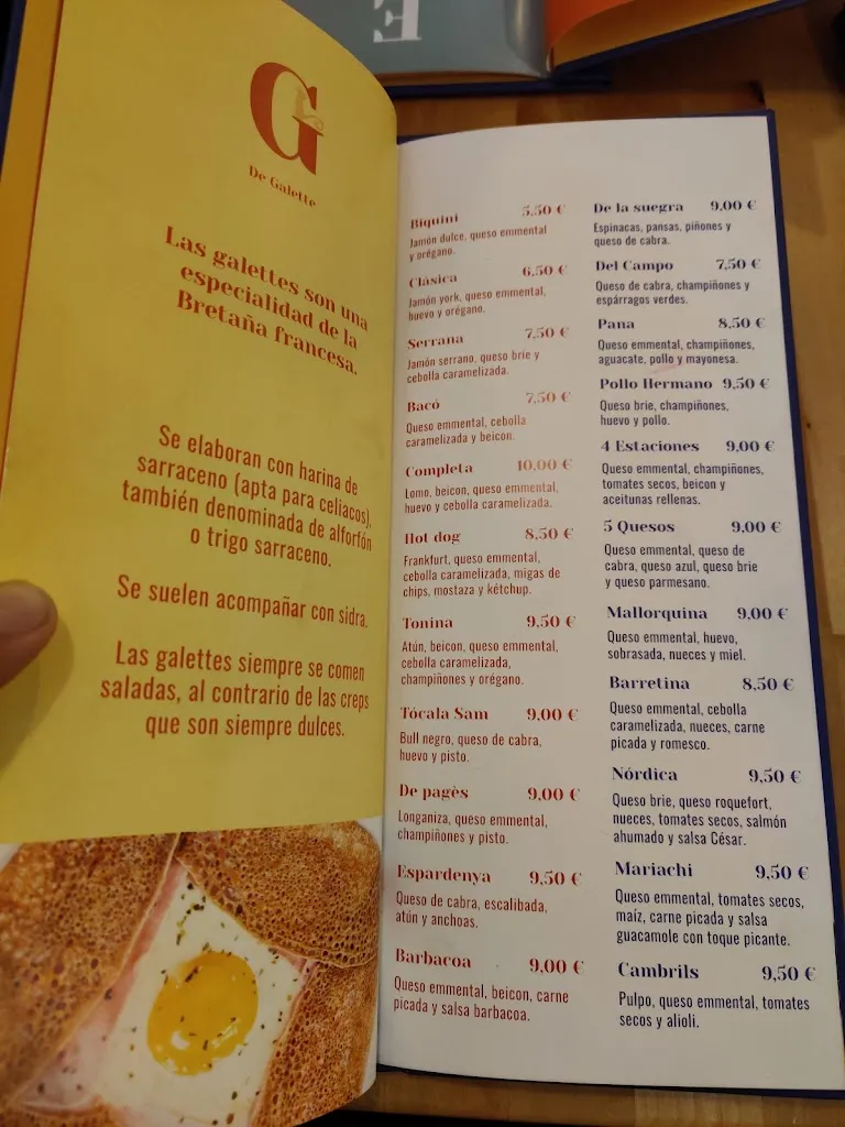 Menu_El Gat creperia bretona_Cambrils_image_1